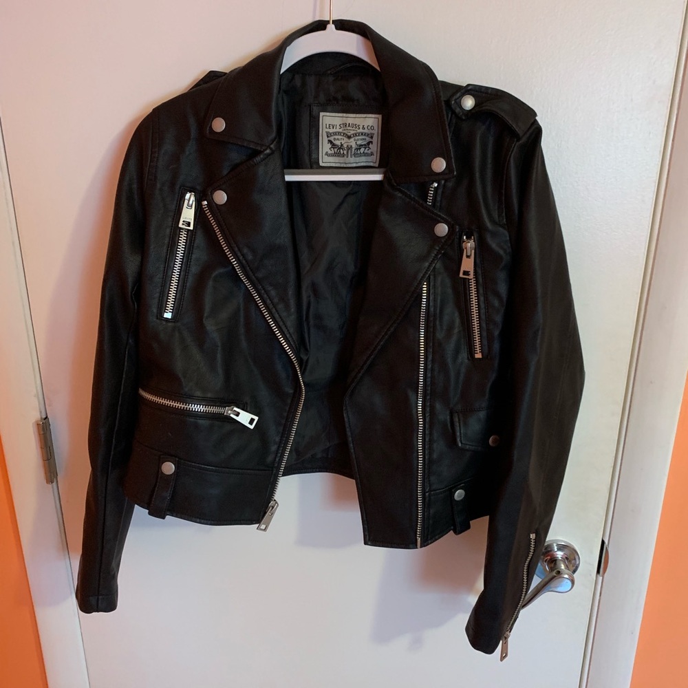 NW Levi Black Leather Jacket
